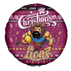 Lions Football Xmas Spare Tire Cover Australia AFL Mascot