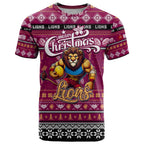 Personalized Lions Rugby Xmas T Shirt Australia AFL Mascot