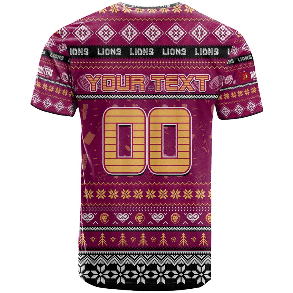 Personalized Lions Rugby Xmas T Shirt Australia AFL Mascot