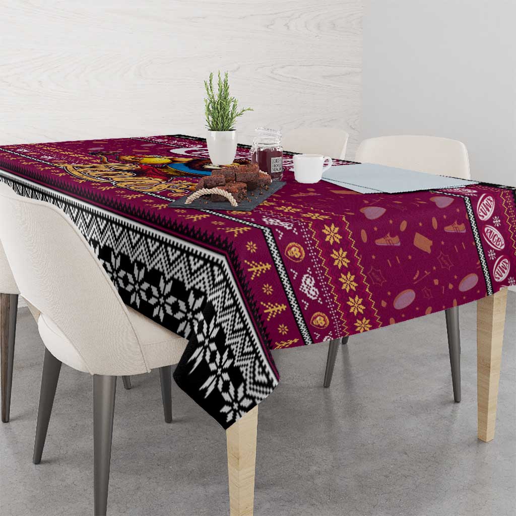 Lions Football Xmas Tablecloth Australia AFL Mascot