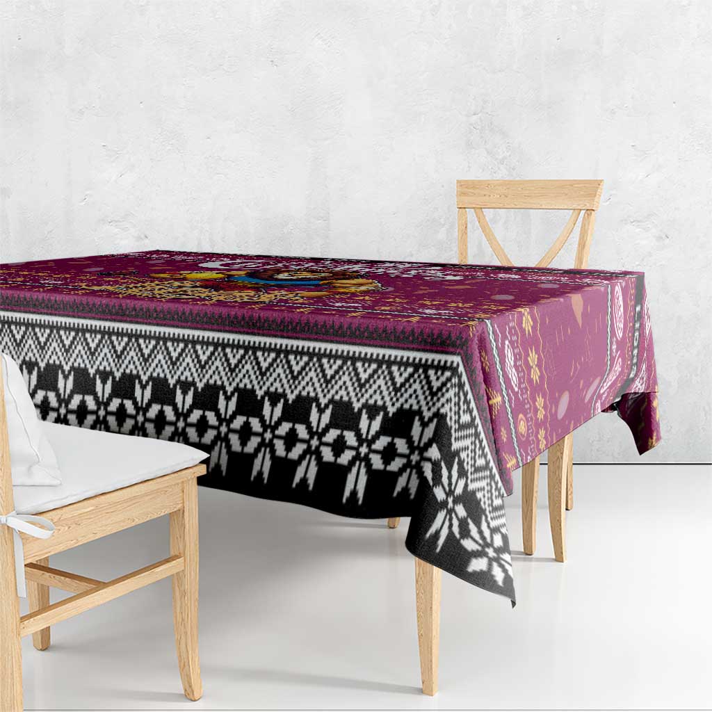 Lions Football Xmas Tablecloth Australia AFL Mascot