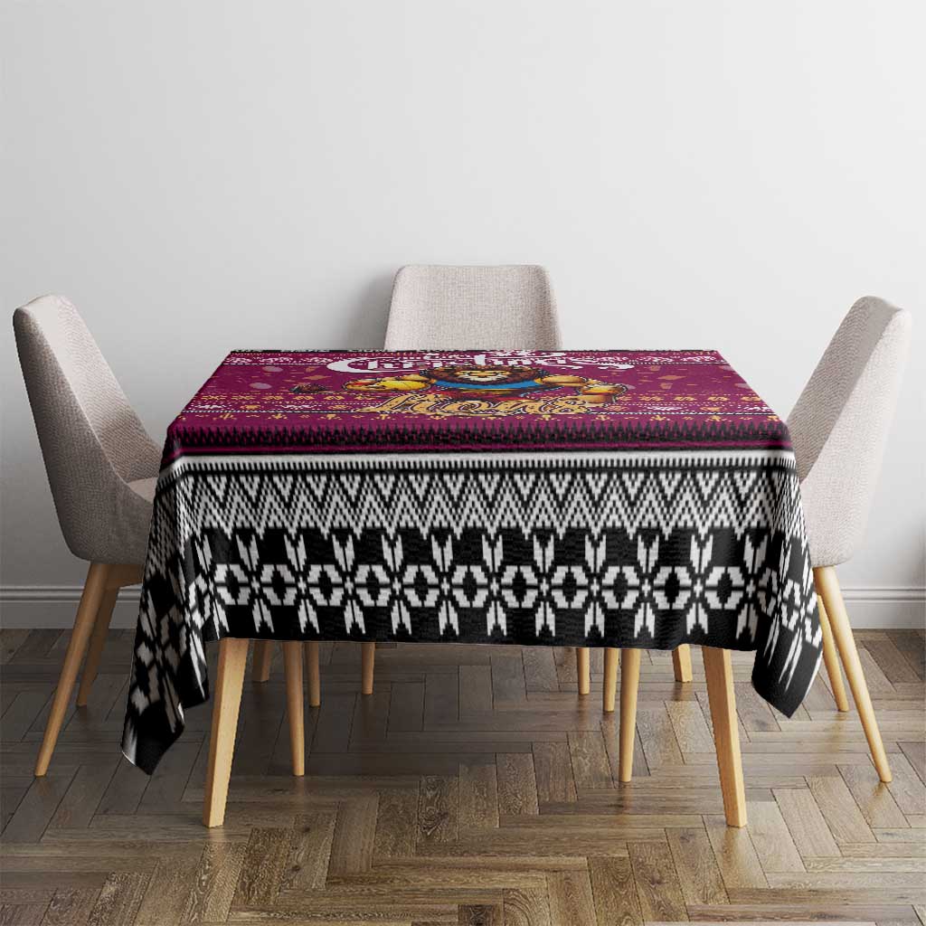 Lions Football Xmas Tablecloth Australia AFL Mascot