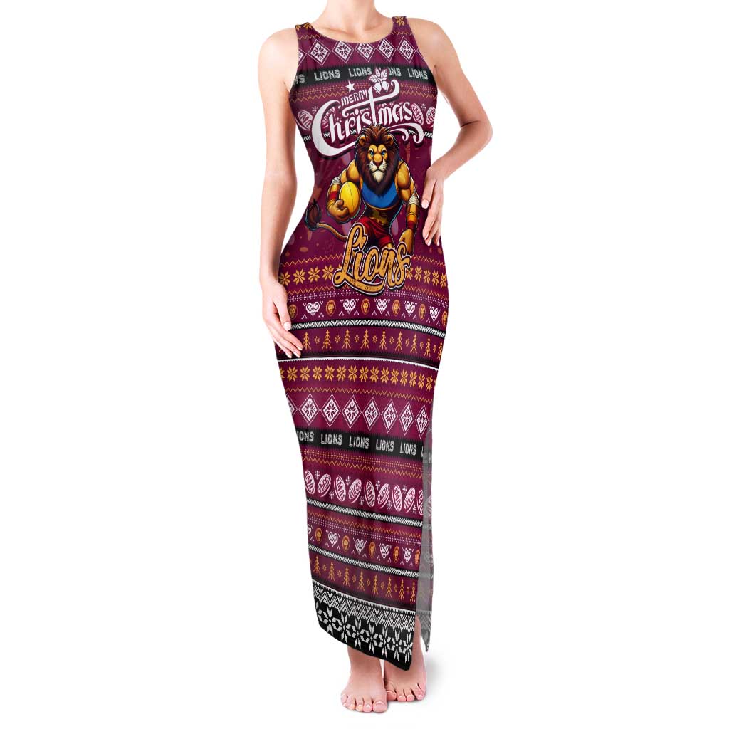 Personalized Lions Rugby Xmas Tank Maxi Dress Australia AFL Mascot