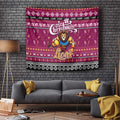 Lions Football Xmas Tapestry Australia AFL Mascot