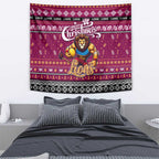 Lions Football Xmas Tapestry Australia AFL Mascot