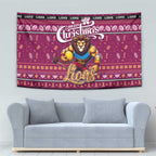 Lions Football Xmas Tapestry Australia AFL Mascot