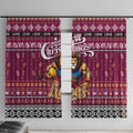 Lions Football Xmas Window Curtain Australia AFL Mascot