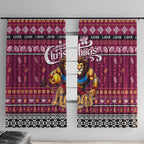Lions Football Xmas Window Curtain Australia AFL Mascot