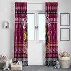 Lions Football Xmas Window Curtain Australia AFL Mascot