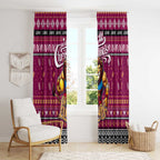 Lions Football Xmas Window Curtain Australia AFL Mascot