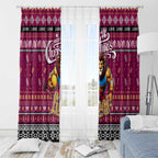 Lions Football Xmas Window Curtain Australia AFL Mascot