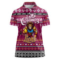 Personalized Lions Rugby Xmas Women Polo Shirt Australia AFL Mascot