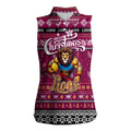 Personalized Lions Rugby Xmas Women Sleeveless Polo Shirt Australia AFL Mascot