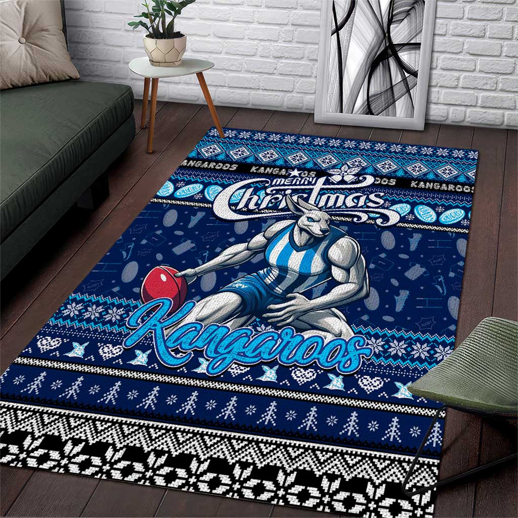 Kangaroos Football Xmas Area Rug Australia AFL Mascot