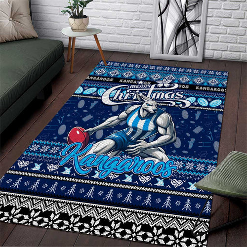 Kangaroos Football Xmas Area Rug Australia AFL Mascot