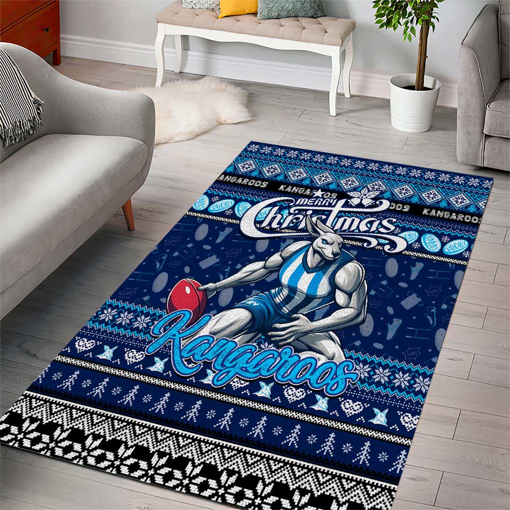 Kangaroos Football Xmas Area Rug Australia AFL Mascot
