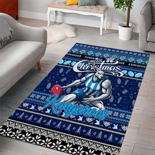 Kangaroos Football Xmas Area Rug Australia AFL Mascot