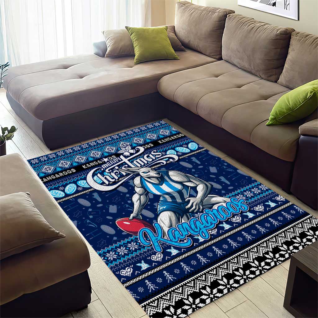Kangaroos Football Xmas Area Rug Australia AFL Mascot