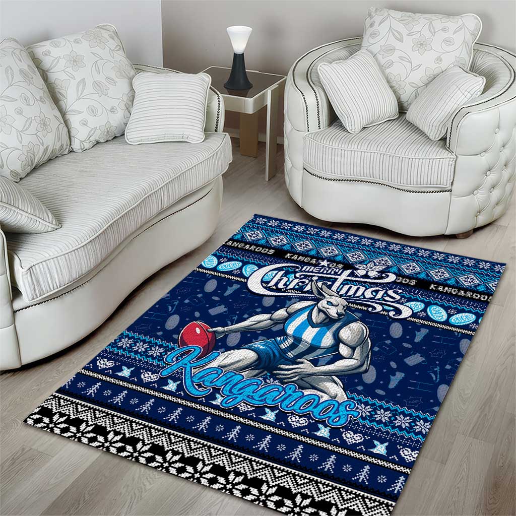 Kangaroos Football Xmas Area Rug Australia AFL Mascot