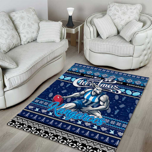 Kangaroos Football Xmas Area Rug Australia AFL Mascot