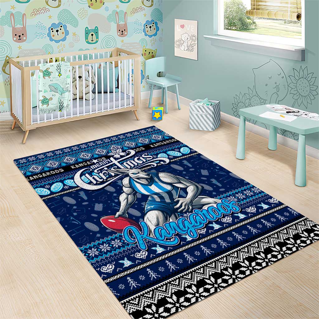 Kangaroos Football Xmas Area Rug Australia AFL Mascot