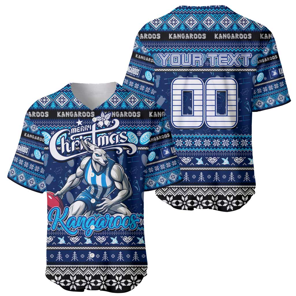 Personalized Kangaroos Rugby Xmas Baseball Jersey Australia AFL Mascot