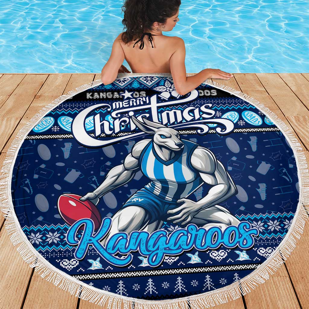 Kangaroos Football Xmas Beach Blanket Australia AFL Mascot