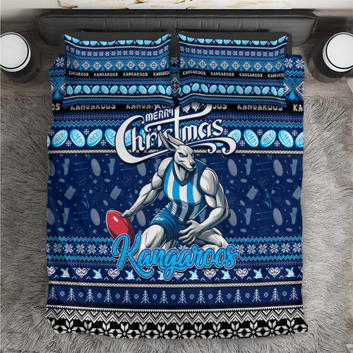 Kangaroos Football Xmas Bedding Set Australia AFL Mascot