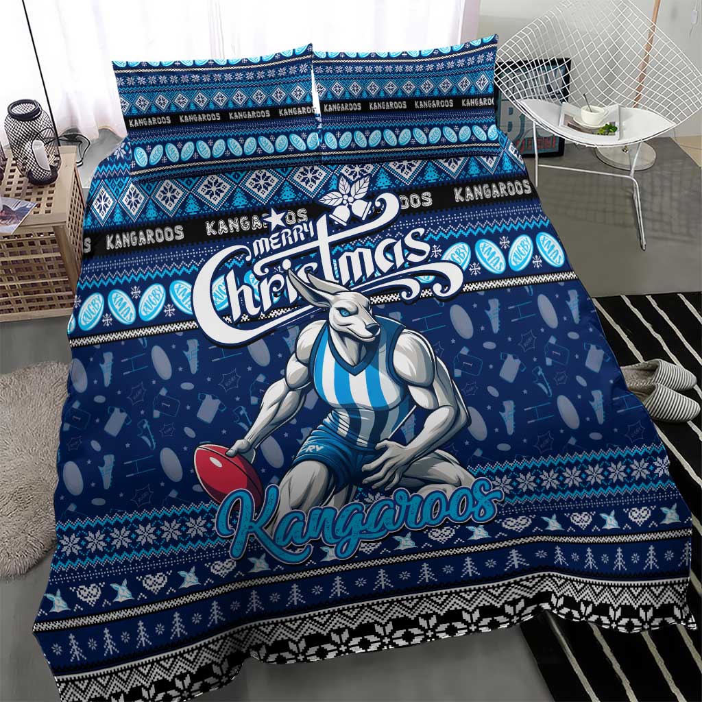 Kangaroos Football Xmas Bedding Set Australia AFL Mascot