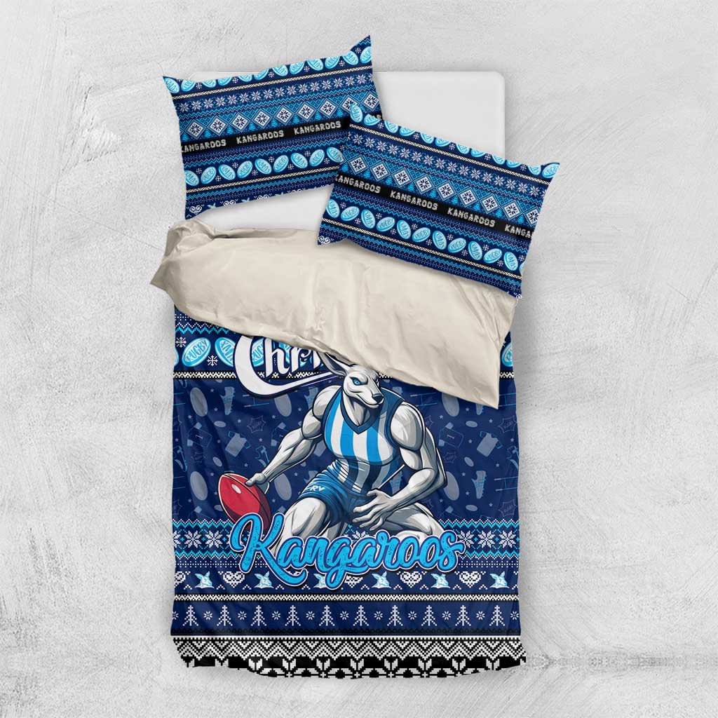Kangaroos Football Xmas Bedding Set Australia AFL Mascot