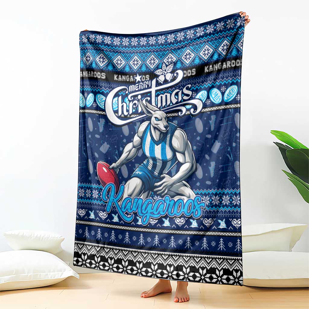 Kangaroos Football Xmas Blanket Australia AFL Mascot