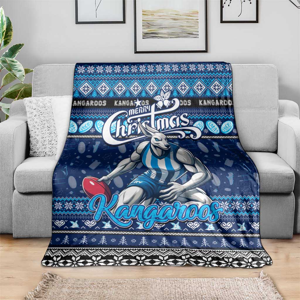 Kangaroos Football Xmas Blanket Australia AFL Mascot