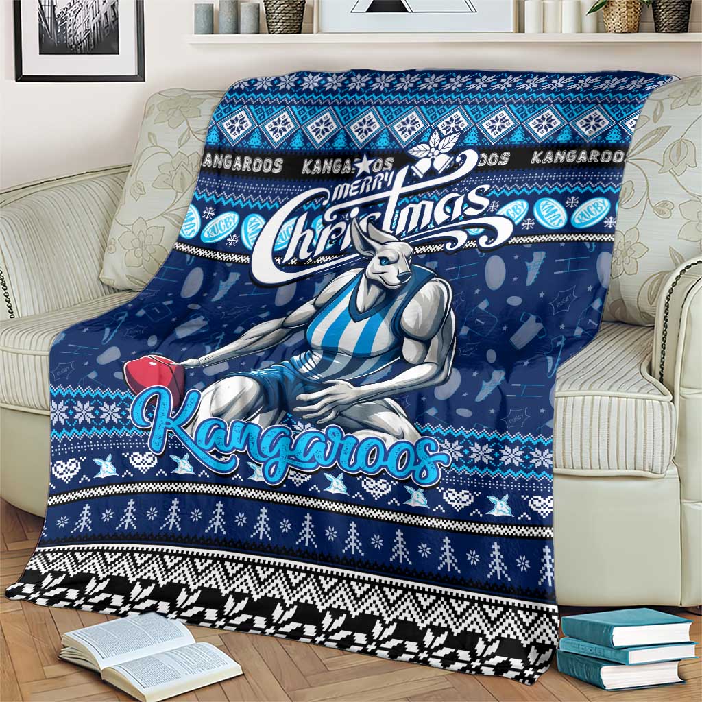 Kangaroos Football Xmas Blanket Australia AFL Mascot