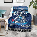 Kangaroos Football Xmas Blanket Australia AFL Mascot
