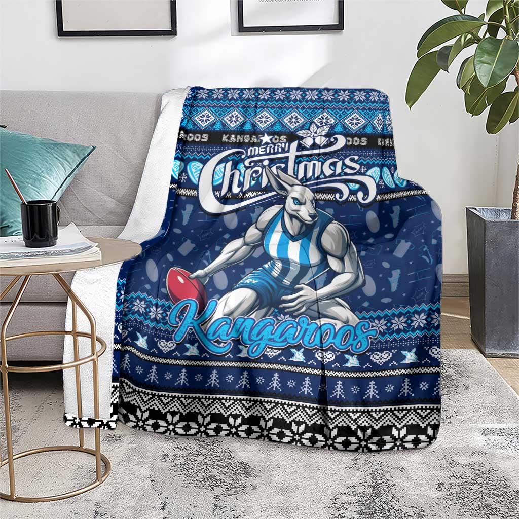 Kangaroos Football Xmas Blanket Australia AFL Mascot
