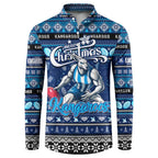 Personalized Kangaroos Rugby Xmas Button Sweatshirt Australia AFL Mascot