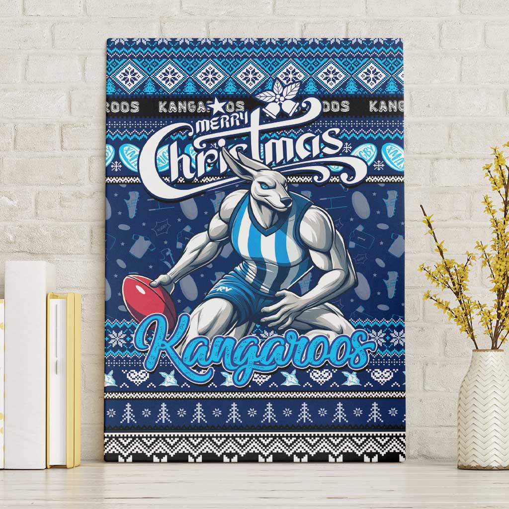 Kangaroos Football Xmas Canvas Wall Art Australia AFL Mascot