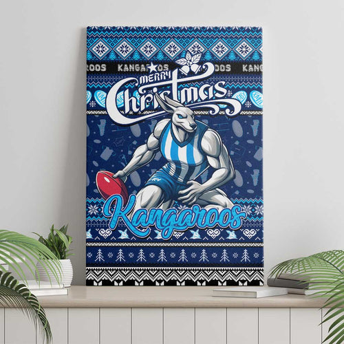 Kangaroos Football Xmas Canvas Wall Art Australia AFL Mascot