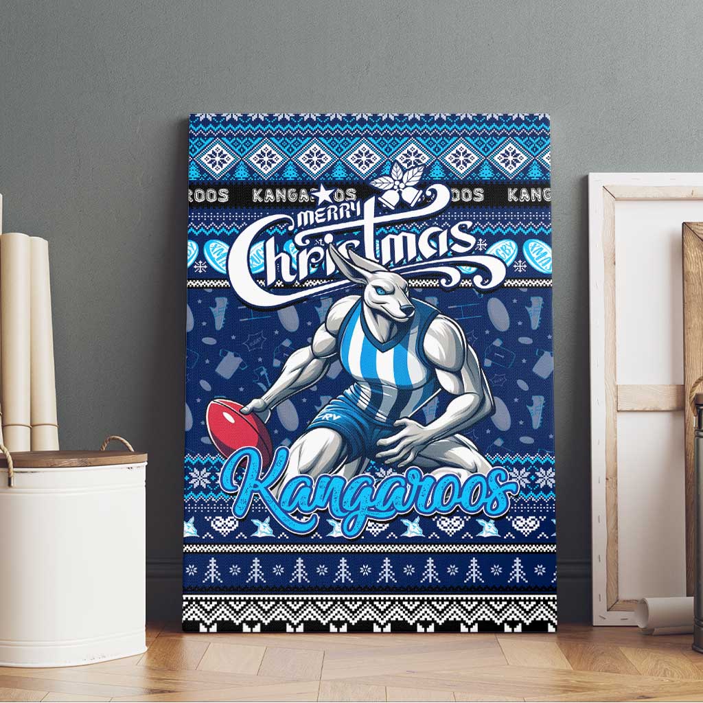 Kangaroos Football Xmas Canvas Wall Art Australia AFL Mascot