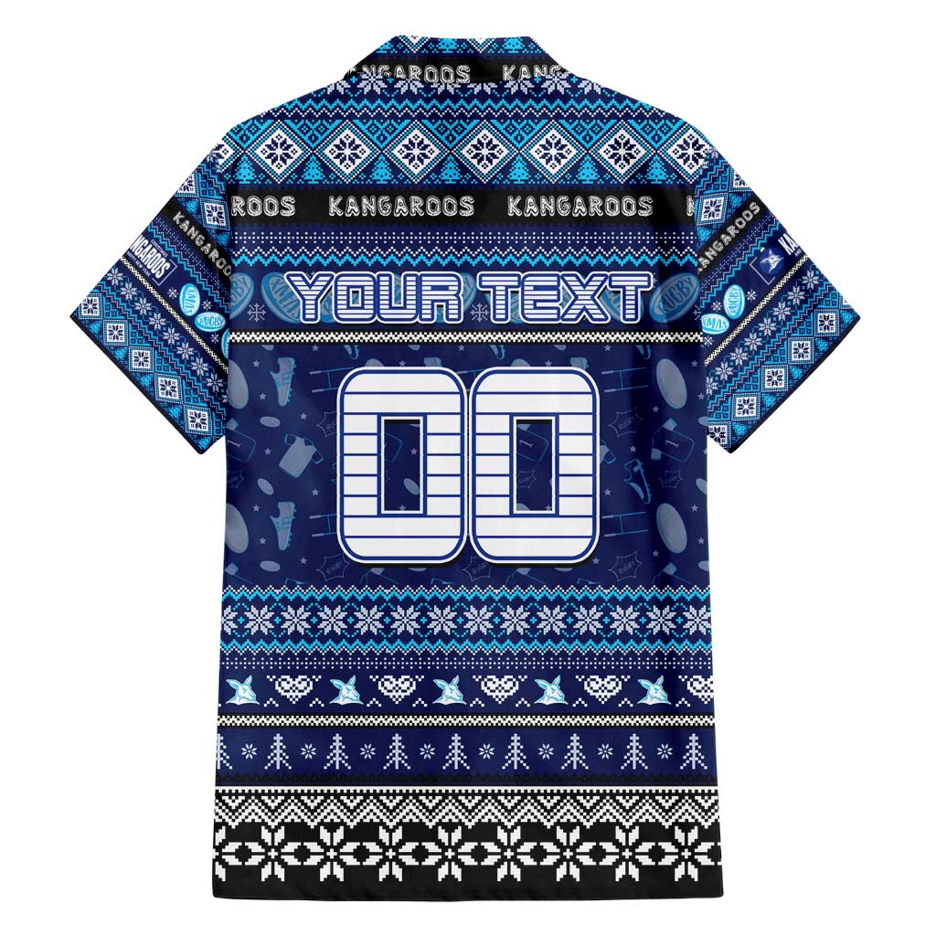 Personalized Kangaroos Rugby Xmas Hawaiian Shirt Australia AFL Mascot