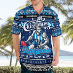 Personalized Kangaroos Rugby Xmas Hawaiian Shirt Australia AFL Mascot