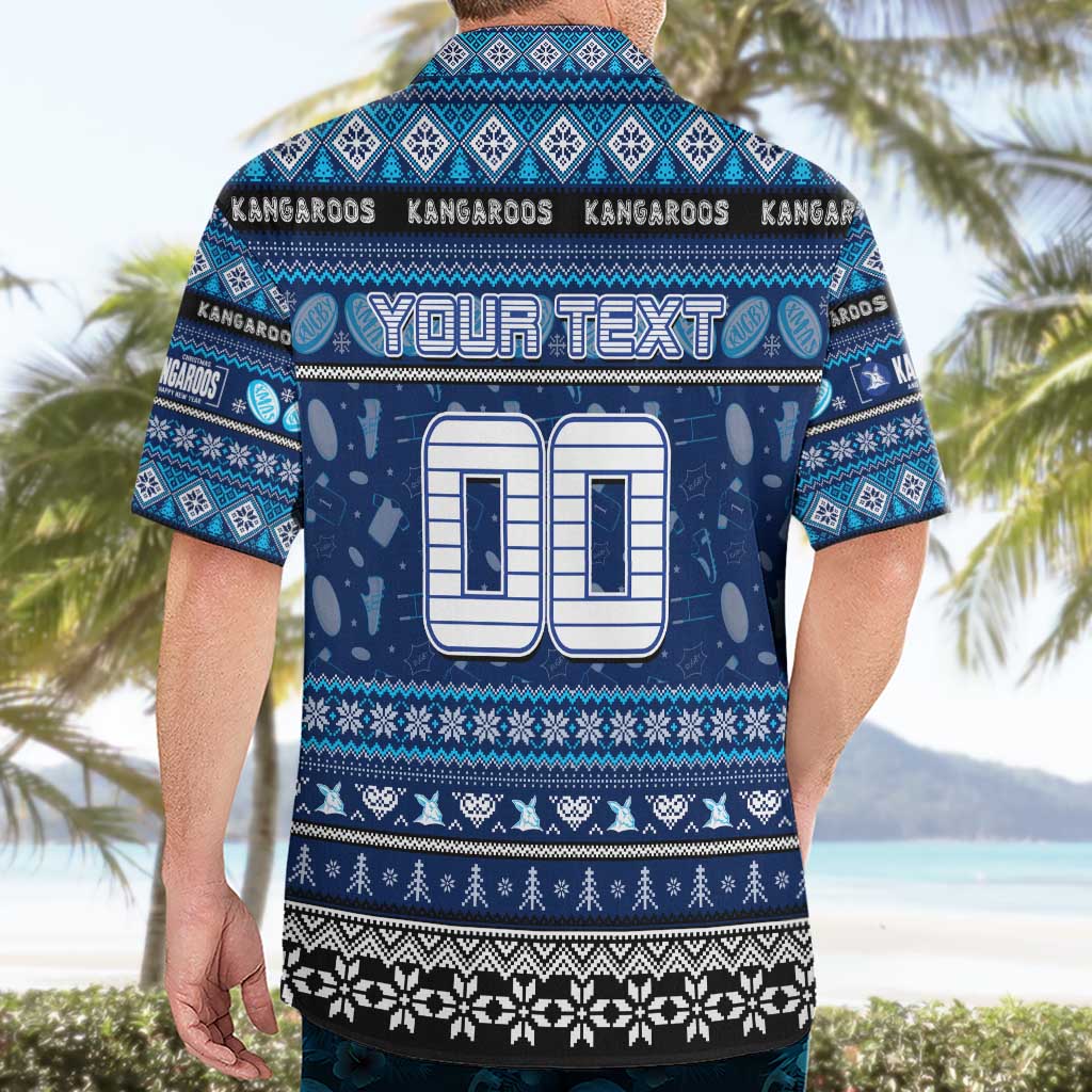Personalized Kangaroos Rugby Xmas Hawaiian Shirt Australia AFL Mascot