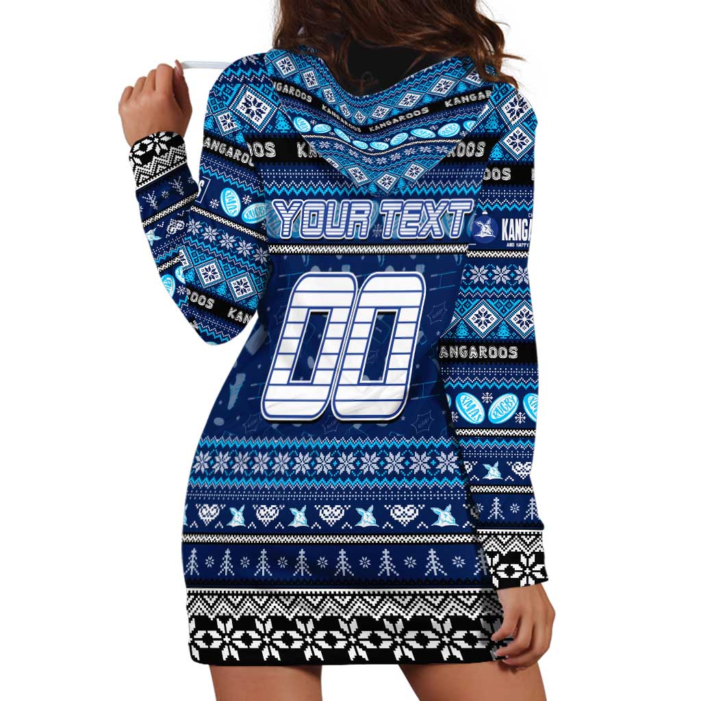 Personalized Kangaroos Rugby Xmas Hoodie Dress Australia AFL Mascot
