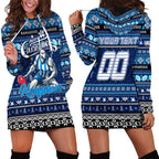 Personalized Kangaroos Rugby Xmas Hoodie Dress Australia AFL Mascot