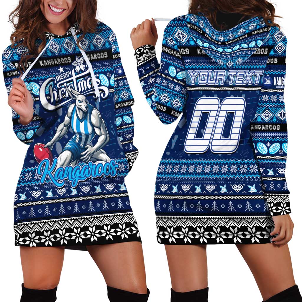Personalized Kangaroos Rugby Xmas Hoodie Dress Australia AFL Mascot