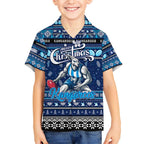 Personalized Kangaroos Rugby Xmas Kid Hawaiian Shirt Australia AFL Mascot