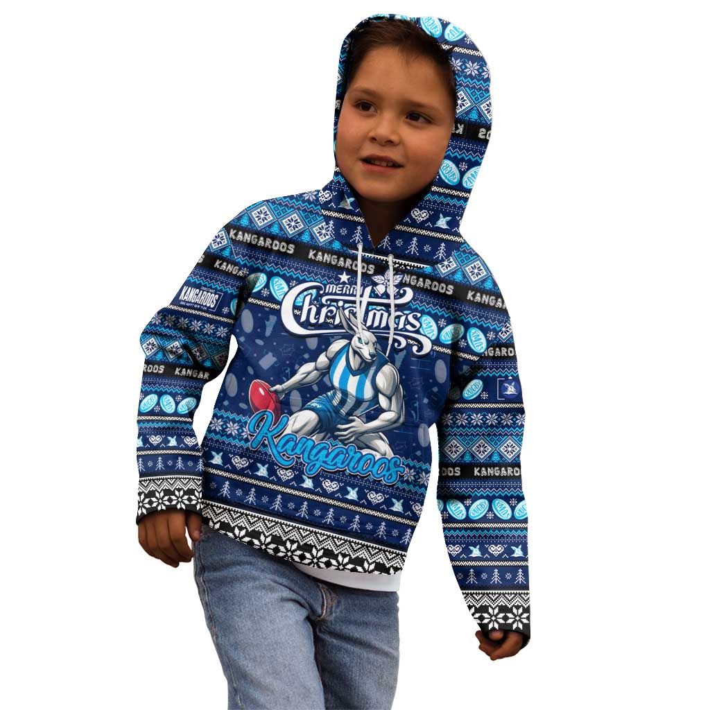 Personalized Kangaroos Rugby Xmas Kid Hoodie Australia AFL Mascot