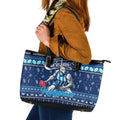 Kangaroos Football Xmas Leather Tote Bag Australia AFL Mascot