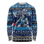 Personalized Kangaroos Rugby Xmas Long Sleeve Shirt Australia AFL Mascot