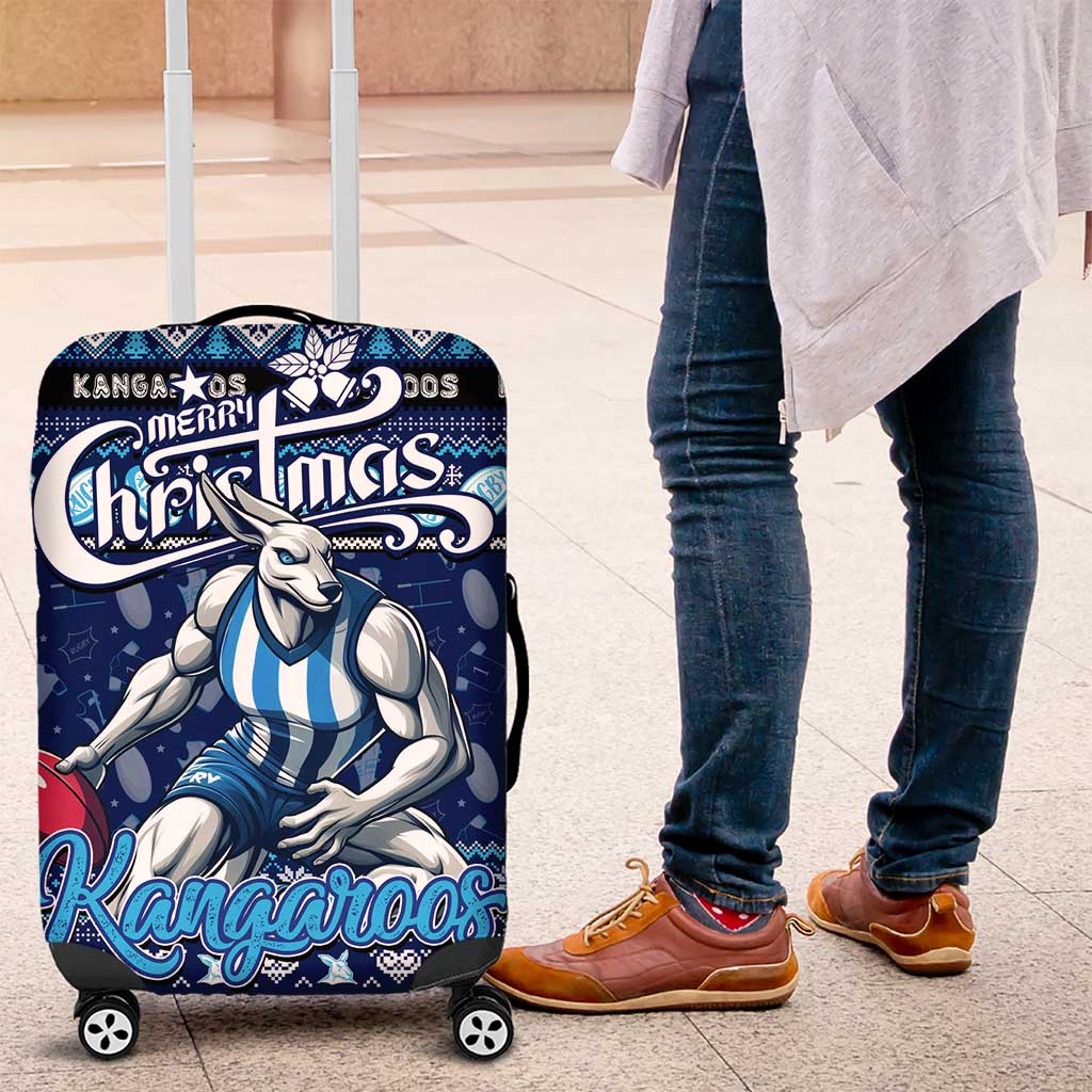 Kangaroos Football Xmas Luggage Cover Australia AFL Mascot